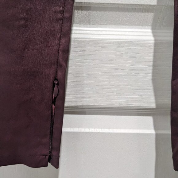 Vince | Lambskin leather leggings in Bordeaux - Picture 8 of 10